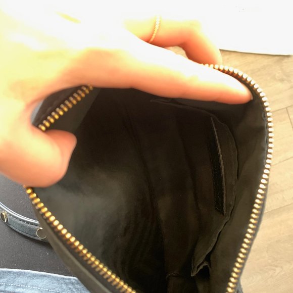 Rebecca Minkoff Mini Mac Blue Suede with Gold Hardware + Dustbag - Picture 8 of 8